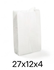 Bäckerbeutel WZ 419, 35 g, 12+4x27 cm, weiß, o. D.