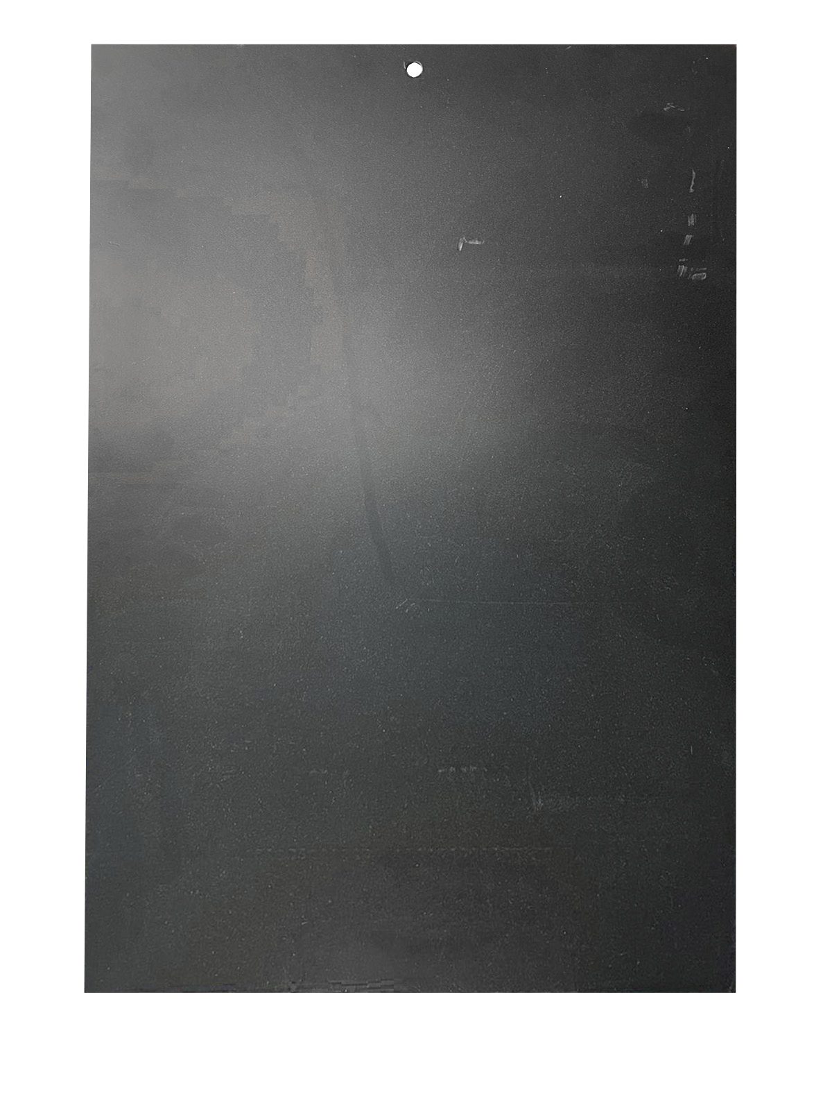 Kreidetafel Kunststoff 6mm stark 40x60 cm schwarz mit Bohrung mittig  Ø 10 mm Hochformat