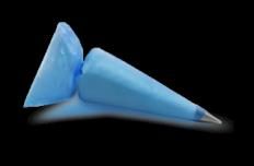 Einwegspritzbeutel, blau, antislip (rutschsicher), Größe: 55 cm, (100 Stück/Rolle)