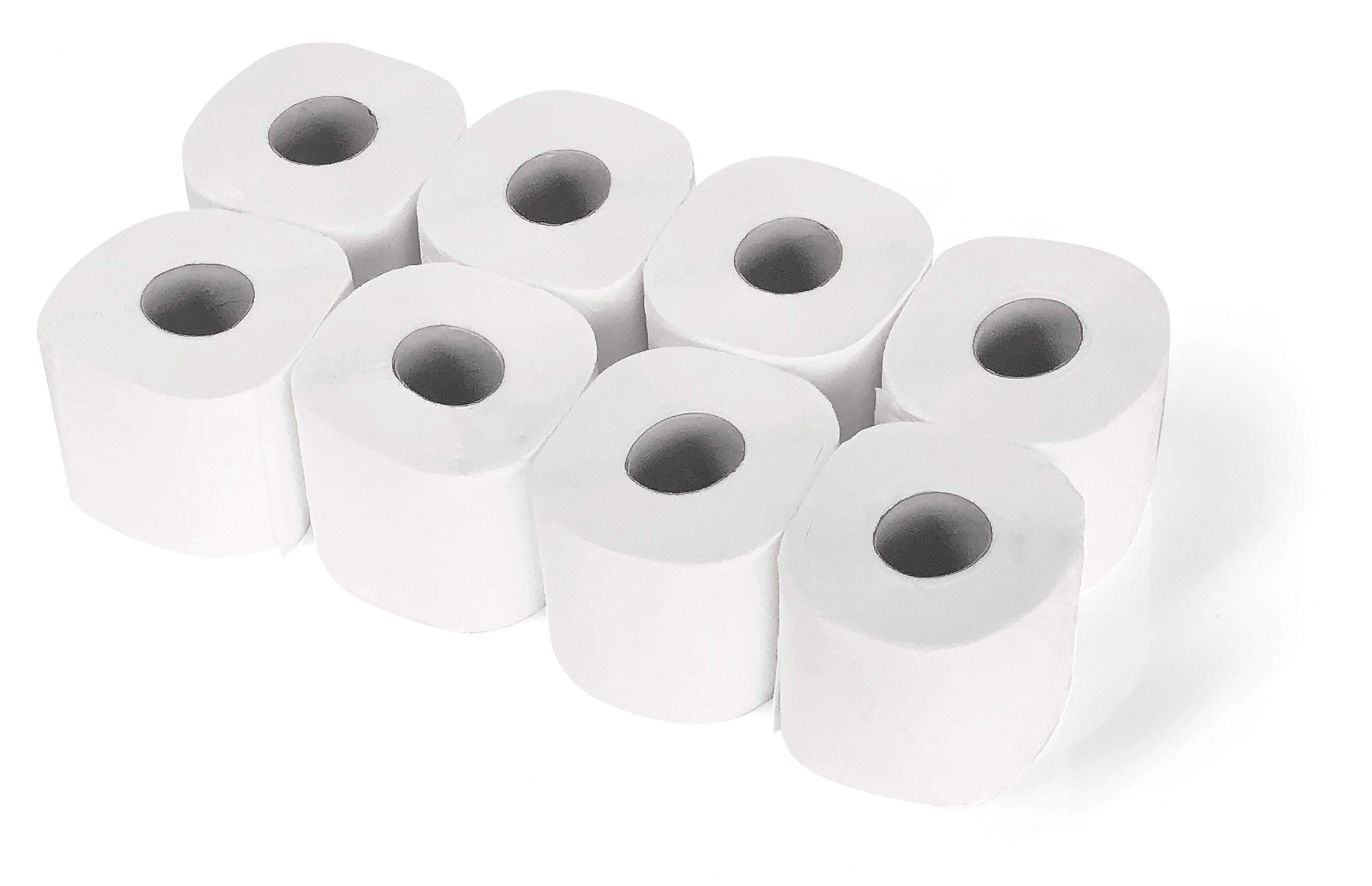 Toilettenpapier weiß, extra soft, premium, 3-lagig, 8x250 Blatt, 96mm x 116 mm