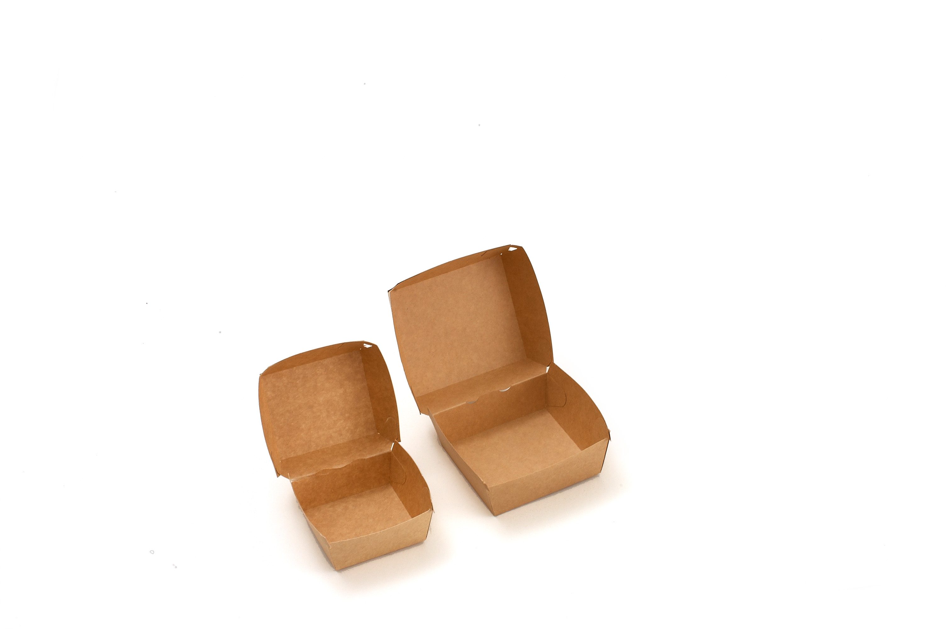 Burgerboxen Kraftpapier 115x115x78 groß