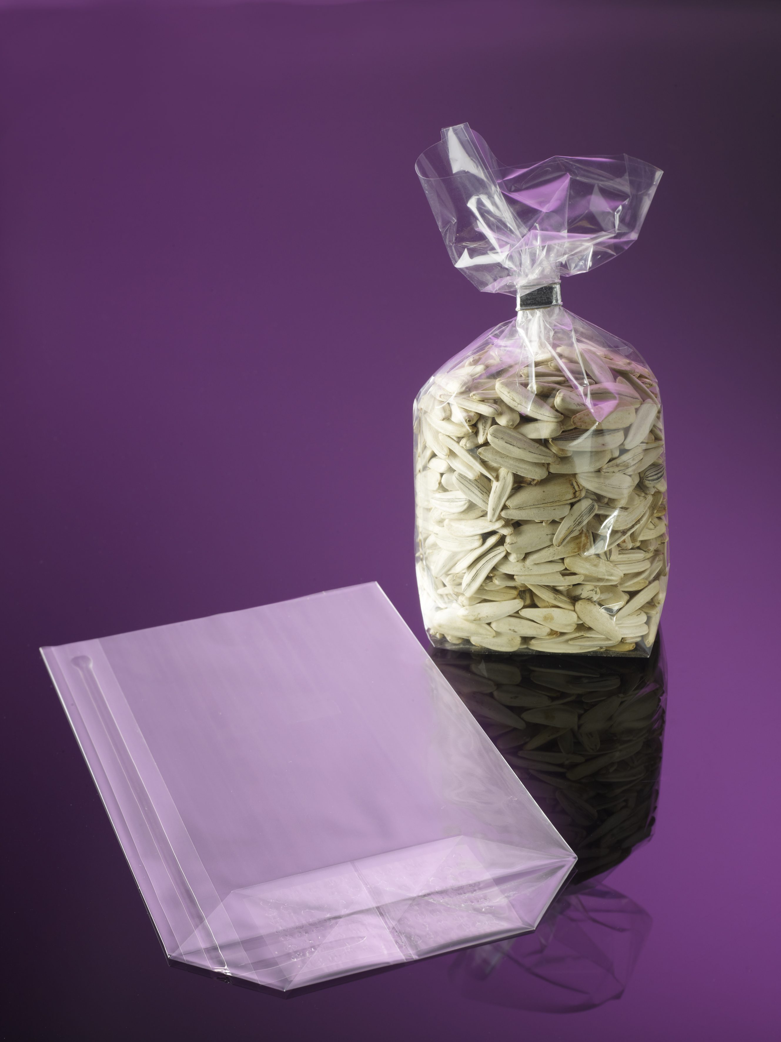Zellglas-Bodenbeutel 30 my coex., ohne Druck, 120 x 225 mm (Breite x Länge)