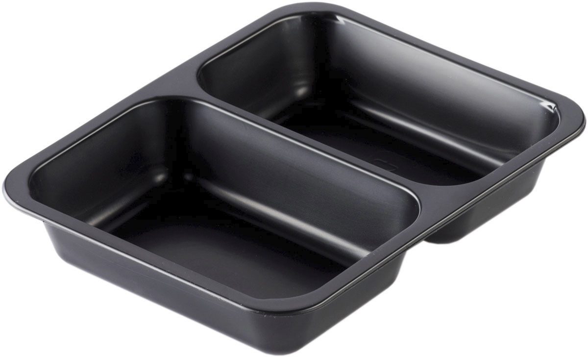 Salatschalen VO1127, 233x170x35 mm, 2-teilig, 800 ml, schwarz (PP)