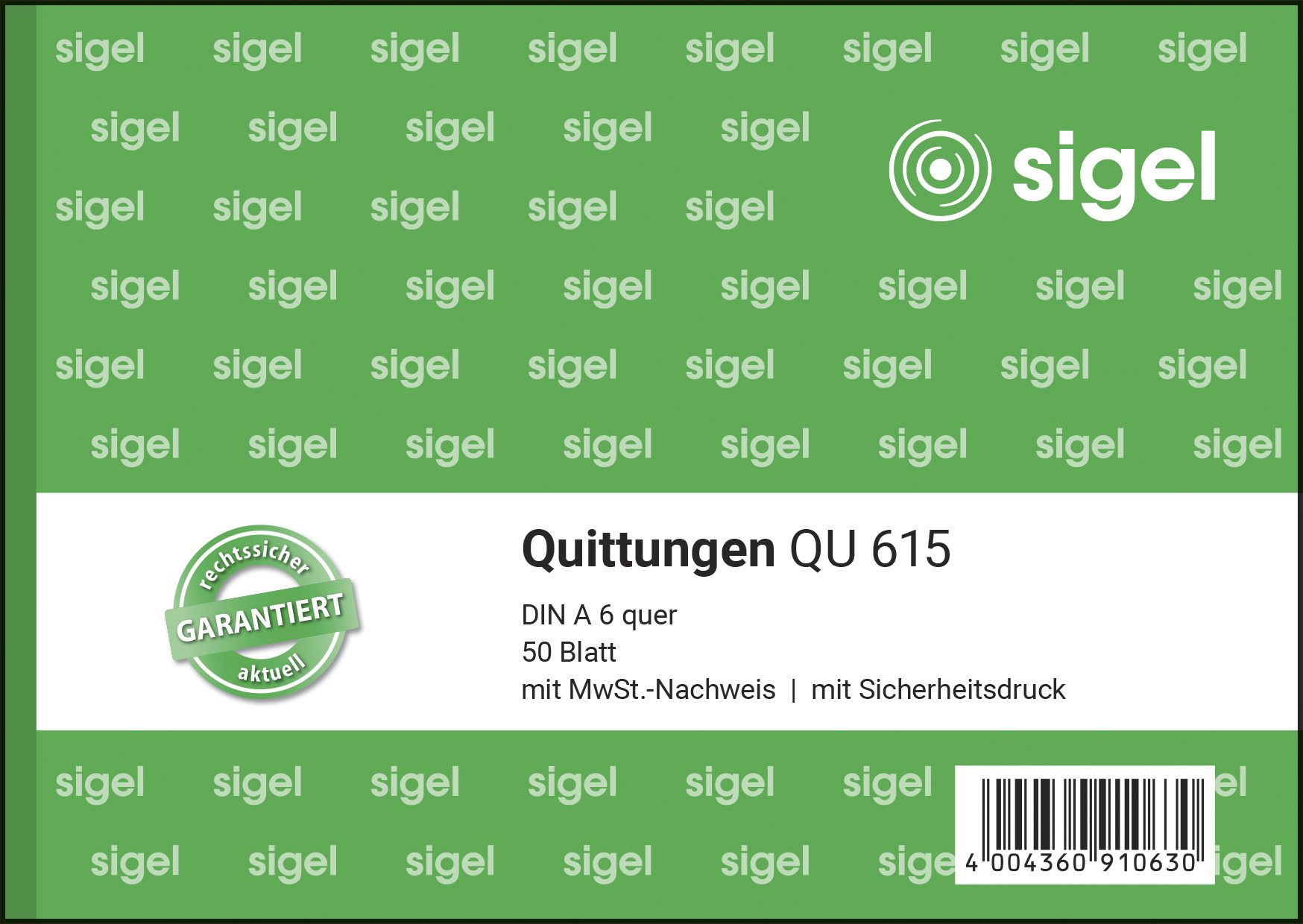 Quittung, A6 q, 50 Bl