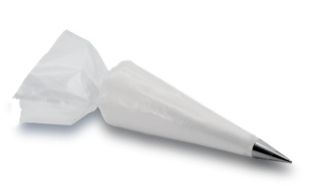 Einwegspritzbeutel, transparent, antislip (rutschsicher), Größe: 55 cm, (100 Stück/Rolle)