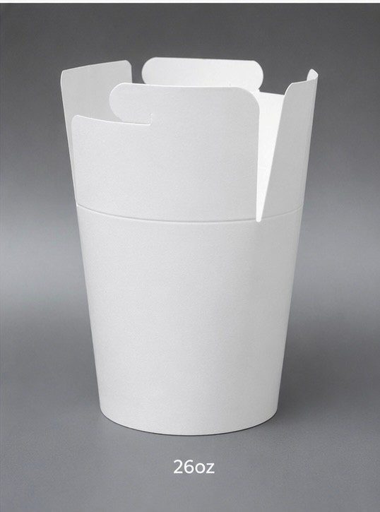 Dönerboxen 26 Oz, 710 ml, weiß ohne Druck